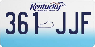 KY license plate 361JJF