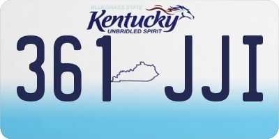 KY license plate 361JJI