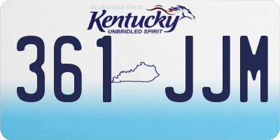 KY license plate 361JJM
