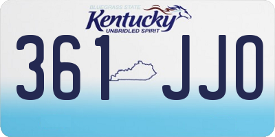 KY license plate 361JJO