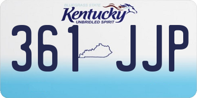 KY license plate 361JJP