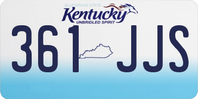 KY license plate 361JJS