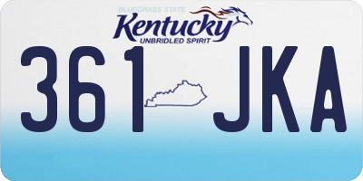 KY license plate 361JKA