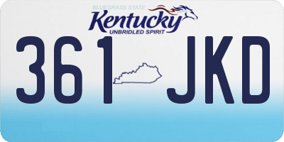 KY license plate 361JKD