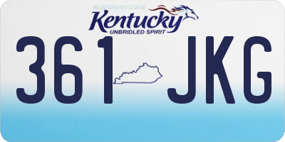 KY license plate 361JKG