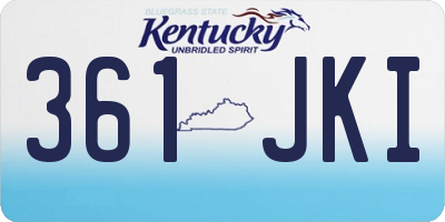 KY license plate 361JKI