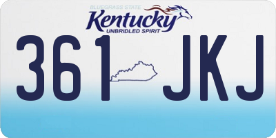 KY license plate 361JKJ