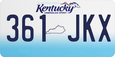 KY license plate 361JKX