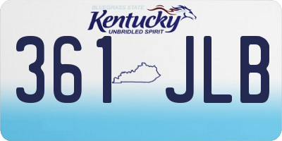 KY license plate 361JLB