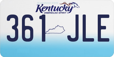KY license plate 361JLE