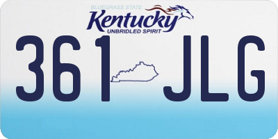 KY license plate 361JLG