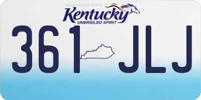 KY license plate 361JLJ