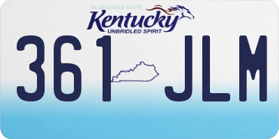 KY license plate 361JLM