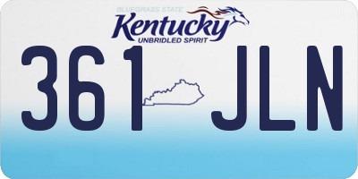 KY license plate 361JLN