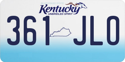 KY license plate 361JLO