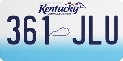 KY license plate 361JLU