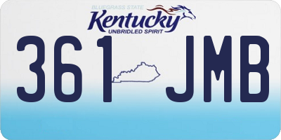 KY license plate 361JMB