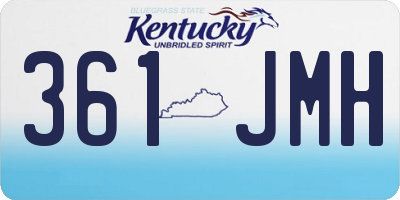 KY license plate 361JMH