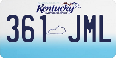 KY license plate 361JML