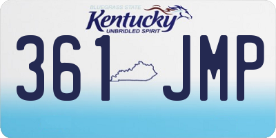 KY license plate 361JMP