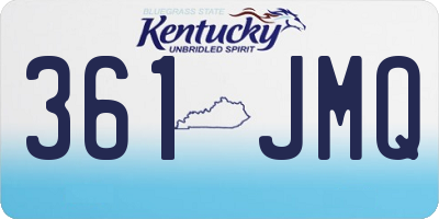 KY license plate 361JMQ