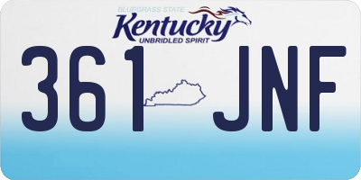 KY license plate 361JNF