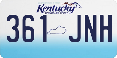 KY license plate 361JNH