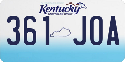 KY license plate 361JOA