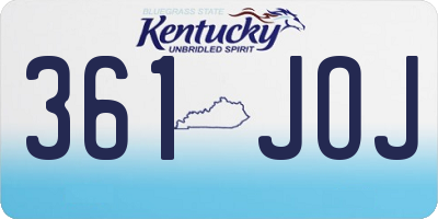 KY license plate 361JOJ