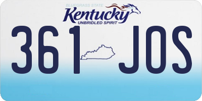 KY license plate 361JOS