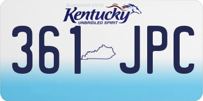 KY license plate 361JPC