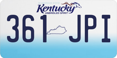 KY license plate 361JPI