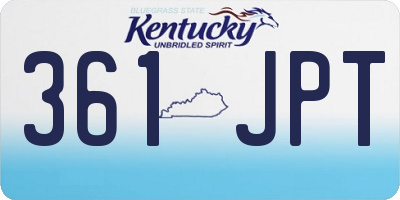 KY license plate 361JPT