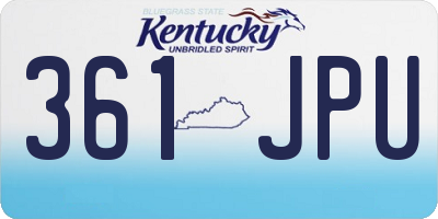 KY license plate 361JPU