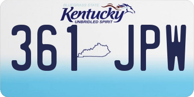 KY license plate 361JPW