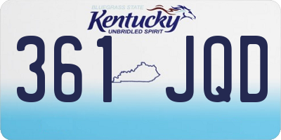 KY license plate 361JQD