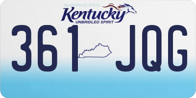 KY license plate 361JQG