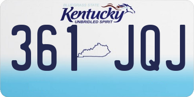 KY license plate 361JQJ
