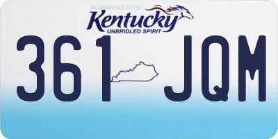 KY license plate 361JQM