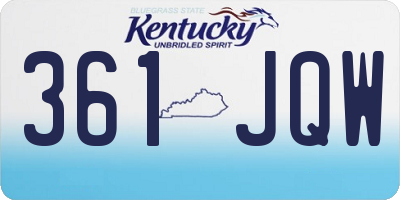 KY license plate 361JQW