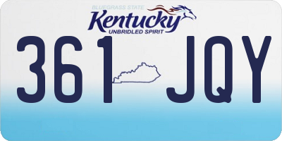 KY license plate 361JQY