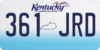 KY license plate 361JRD