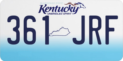 KY license plate 361JRF