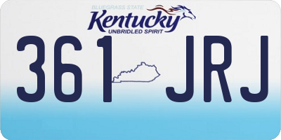 KY license plate 361JRJ