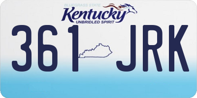 KY license plate 361JRK