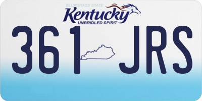 KY license plate 361JRS
