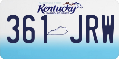 KY license plate 361JRW