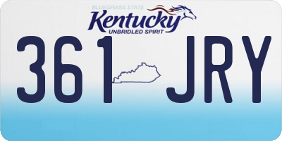 KY license plate 361JRY