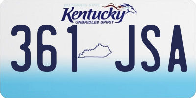 KY license plate 361JSA