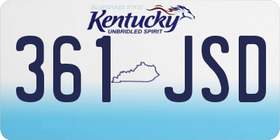 KY license plate 361JSD